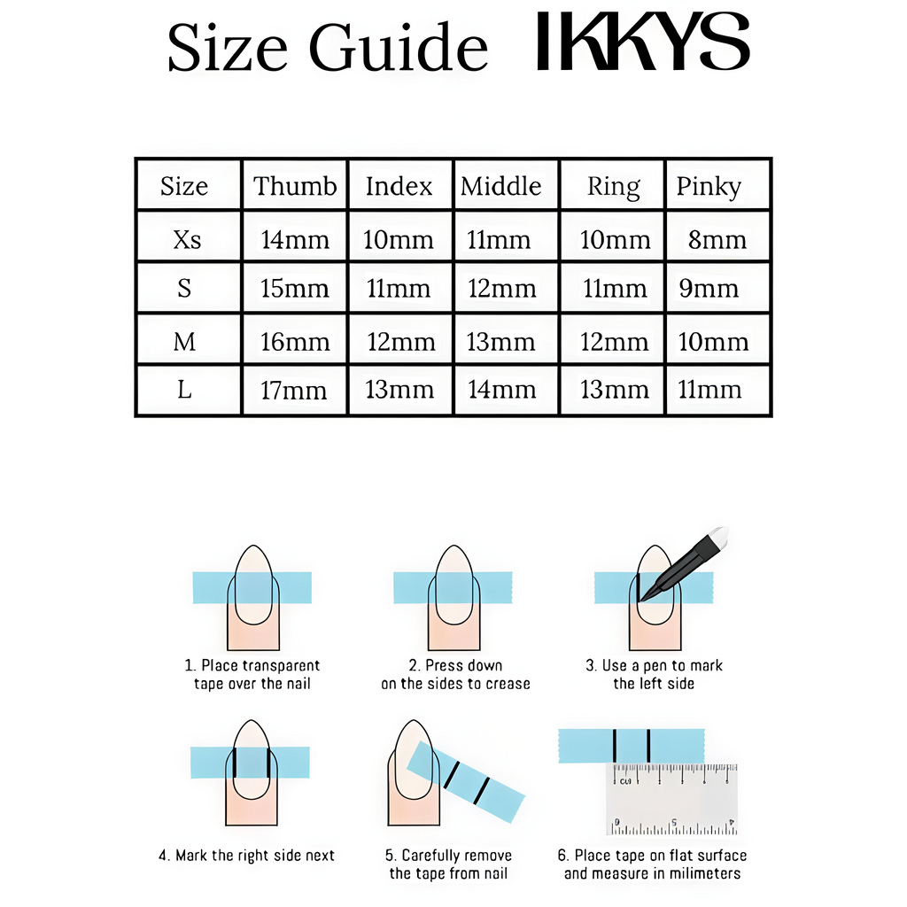 IKKYS, Custom Initial Handmade Gel Press-on Nails